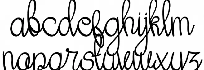 Her Garden Regular Font LOWERCASE