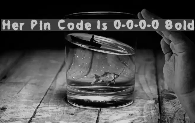 Her Pin Code Is 0-0-0-0 Bold Font examples
