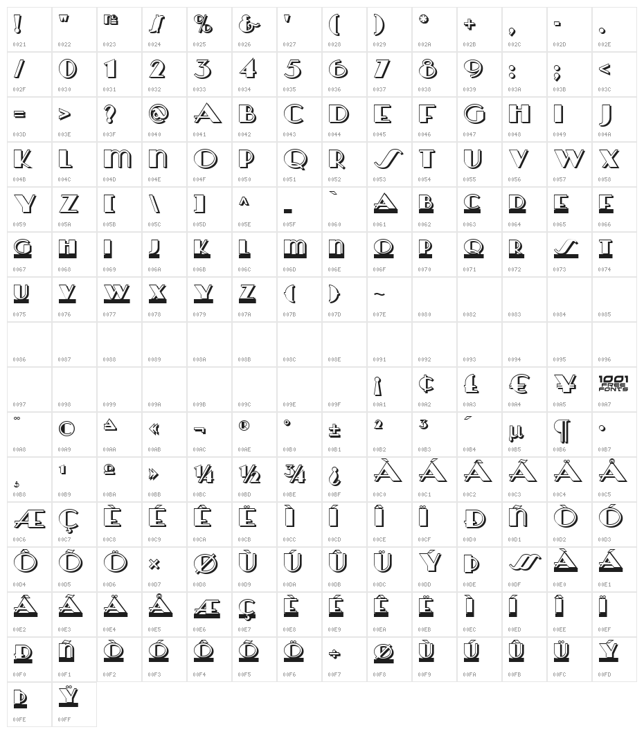 Herald Square Two NF Character Map