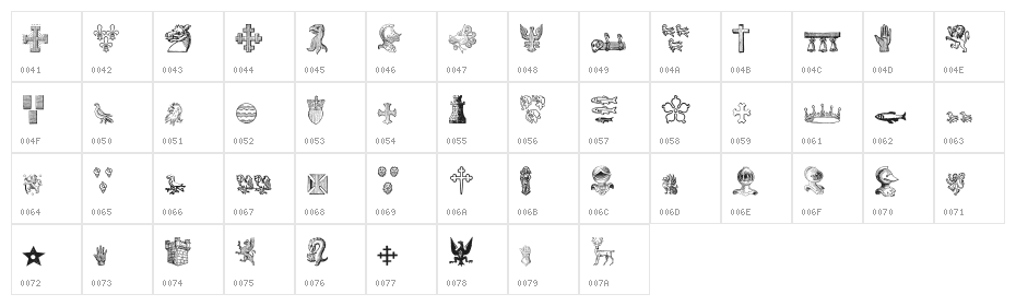HeraldicDevices Character Map