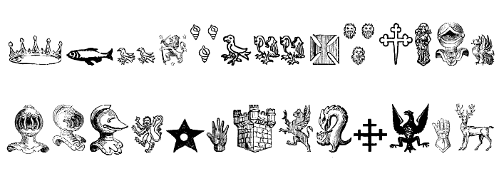 HeraldicDevices Font LOWERCASE