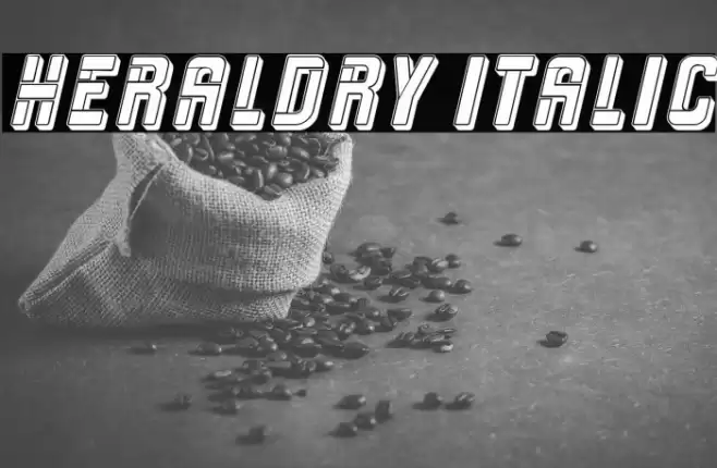 Heraldry Italic Font examples