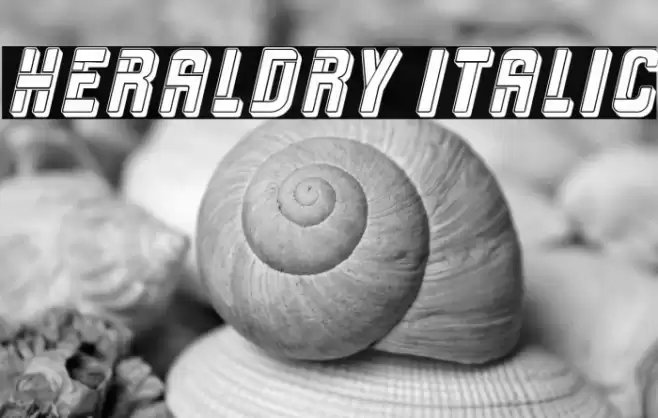 Heraldry Italic Font examples