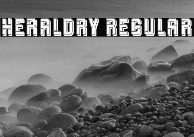 Heraldry Regular Font examples