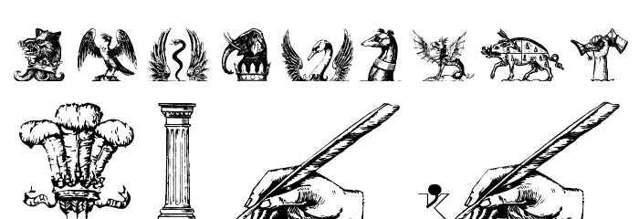 HeraldryPartsOne Font OTHER CHARS