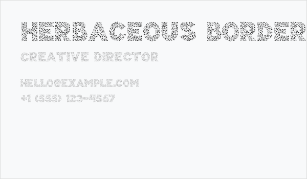 Herbaceous Border Business Card