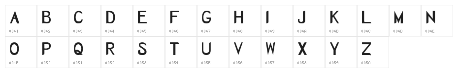 HerbaceousRegular Character Map