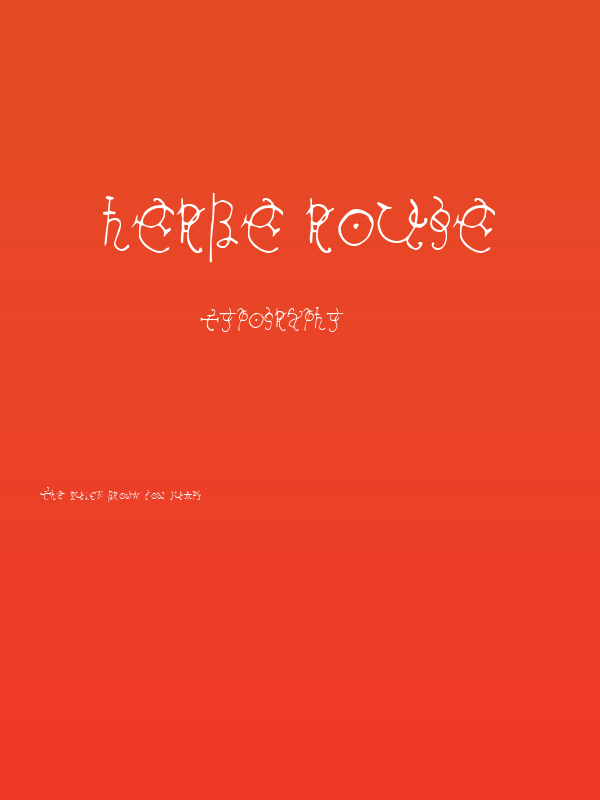 Herbe Rouge Poster