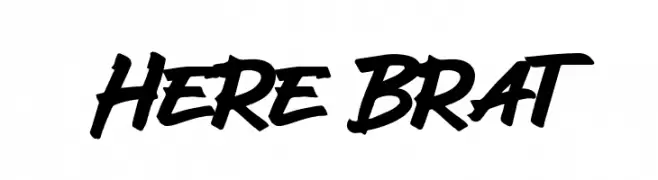 Here Brat  Frei Schriftart Herunterladen