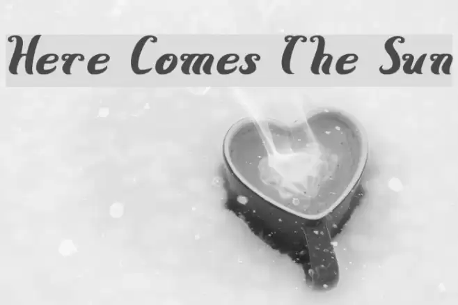 Here Comes The Sun Font examples