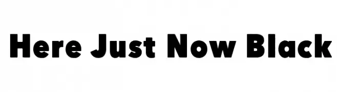 Here Just Now Black  Fuentes Gratis Descargar