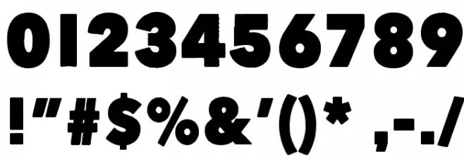 Here Just Now Black Font OTHER CHARS