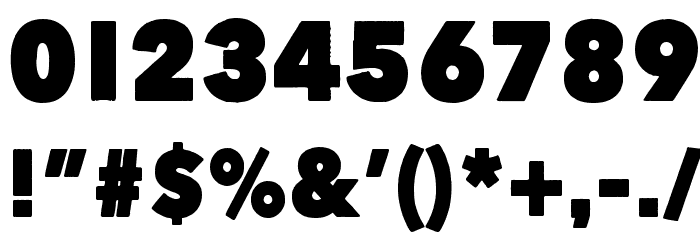 Here Just Now Black Font OTHER CHARS