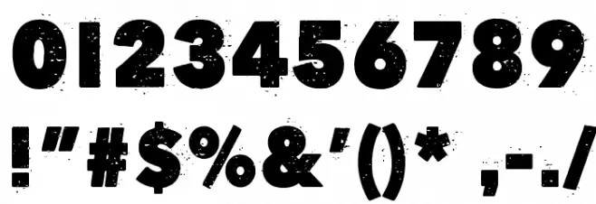 Here Just Now Out Font OTHER CHARS