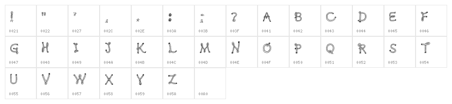 Here We Go Rodeo Regular Character Map