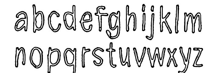 Here we are now, entertain us Font LOWERCASE