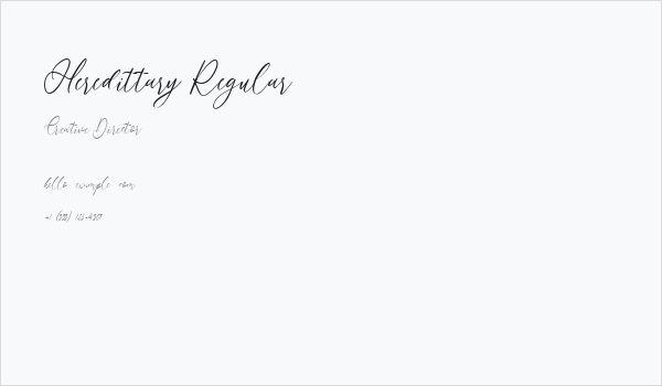 Heredittary Regular Business Card