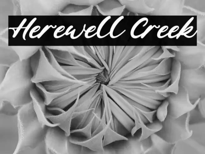 Herewell Creek Font examples