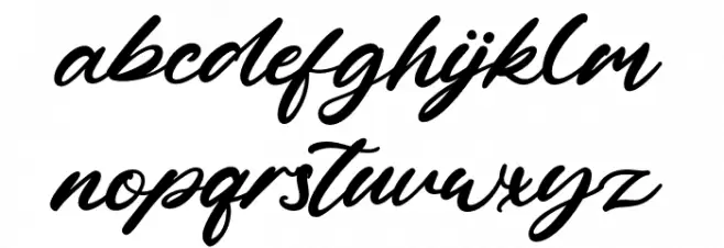 HerewellCreek फ़ॉन्ट लोअरकेस