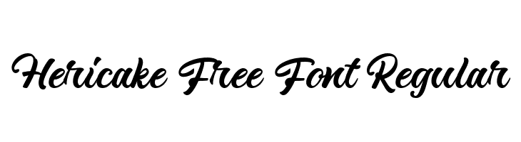 Hericake Free Font Regular  font caratteri gratis
