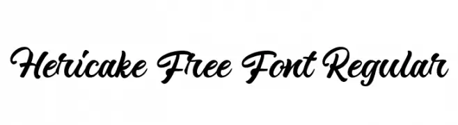 Hericake Free Font Regular  Frei Schriftart Herunterladen