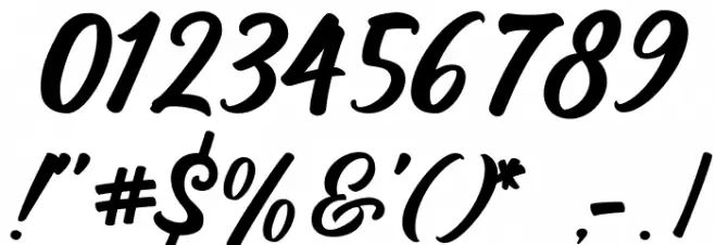 Hericake Free Font Regular Font OTHER CHARS