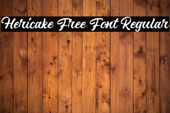 Hericake Free Font Regular Example 2