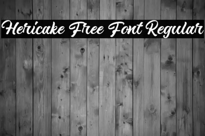 Hericake Free Font Regular Font examples