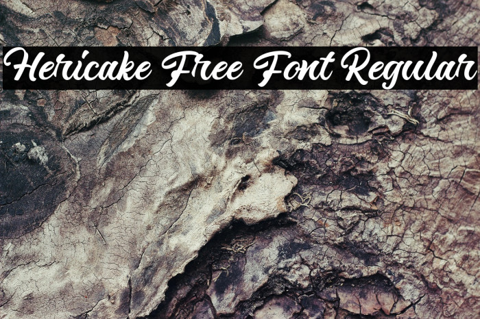 Hericake Free Font Regular Example 3