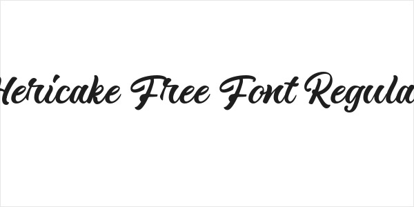 Hericake Free Font Regular Logo