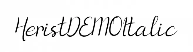 Herist DEMO Italic  Frei Schriftart Herunterladen
