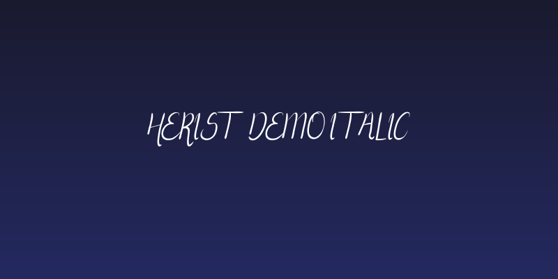 Herist DEMO Italic Social Header
