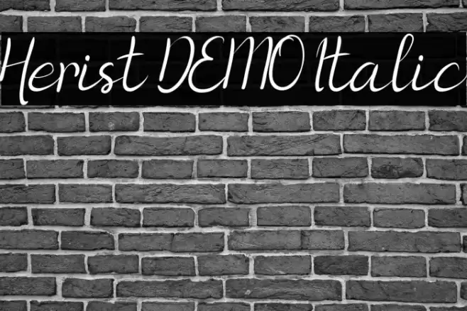 Herist DEMO Italic Font examples