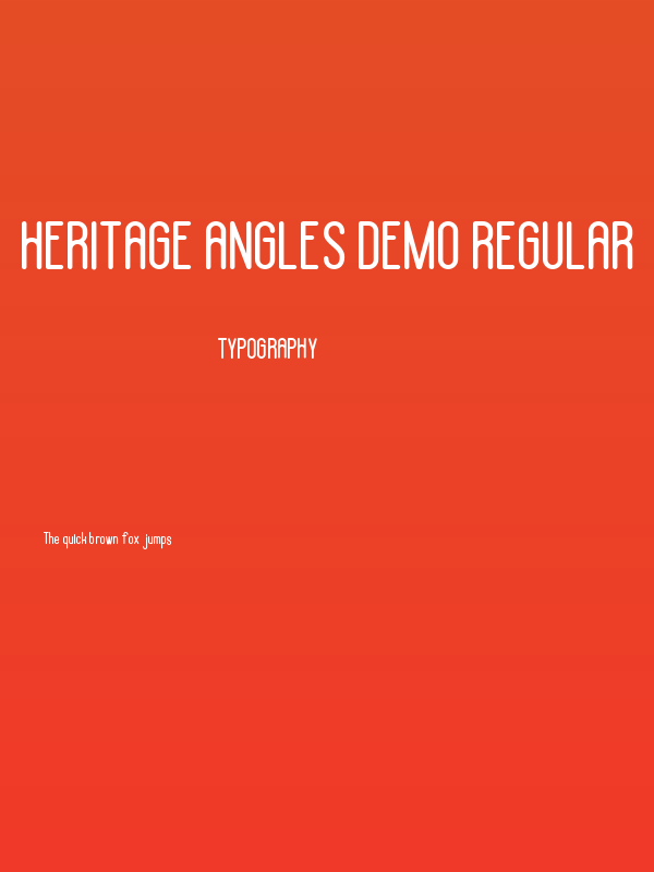 Heritage Angles DEMO Regular Poster