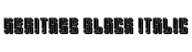 Heritage Black Italic  नि: शुल्क फ़ॉन्ट्स डाउनलोड