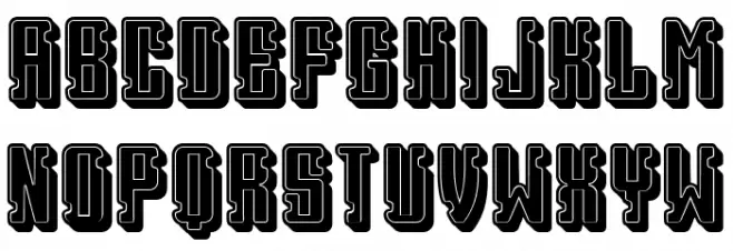 Heritage Black Italic 字体 大写