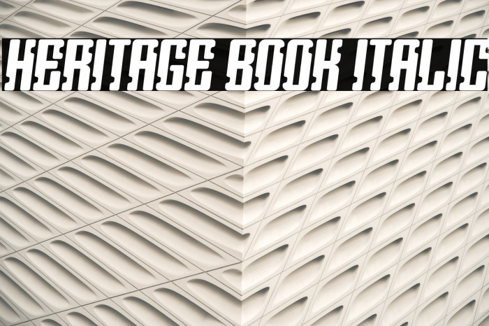 Heritage Book Italic Font examples