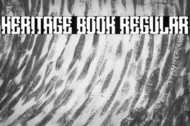 Heritage Book Regular Font examples