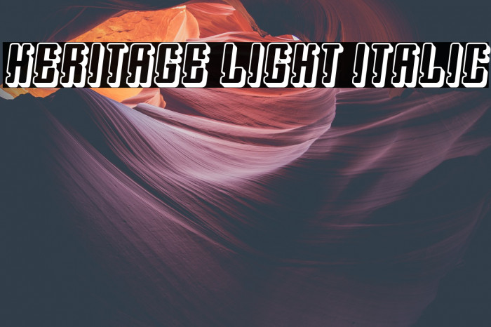 Heritage Light Italic Example 1