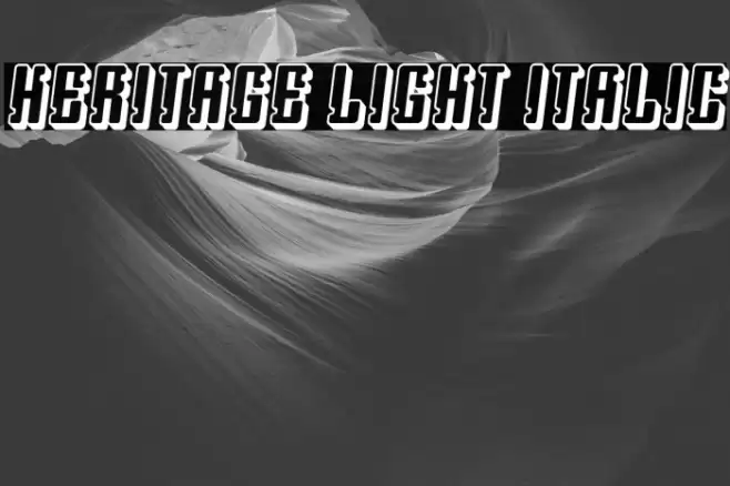 Heritage Light Italic Font examples