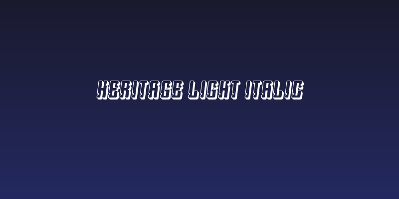 Heritage Light Italic Social Header