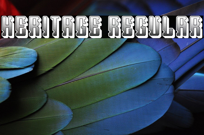 Heritage Regular Font examples