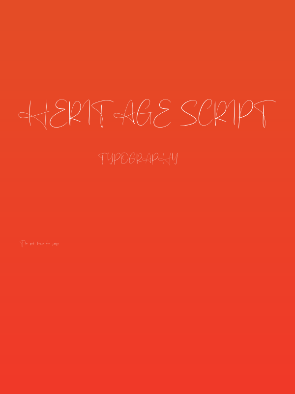Heritage Script Poster