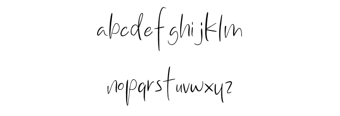 Heritage Script Font LOWERCASE