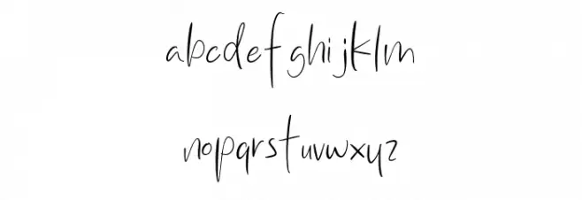 Heritage Script Font LOWERCASE
