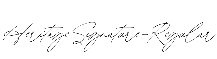 HeritageSignature-Regular  フリーフォントのダウンロード