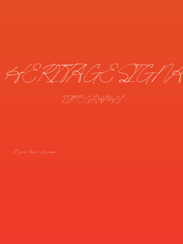 HeritageSignature-Regular Poster