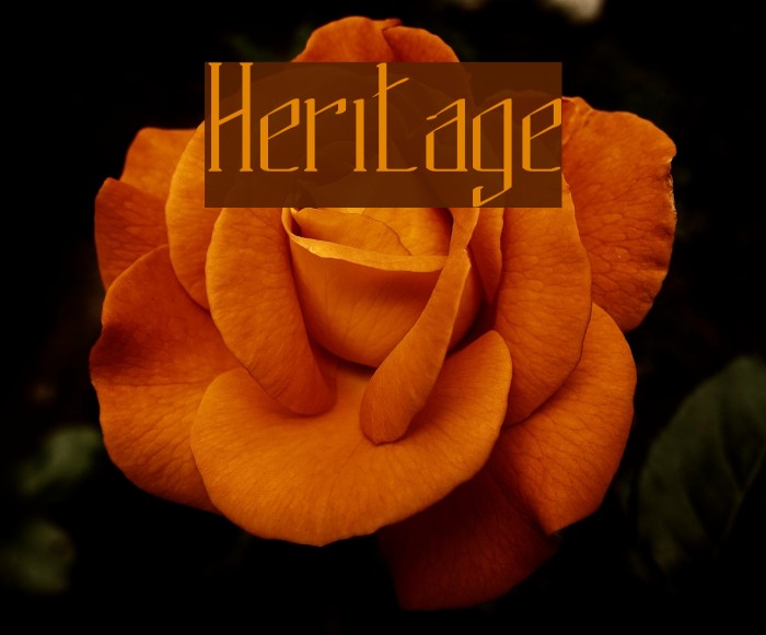 Heritage फ़ॉन्ट examples