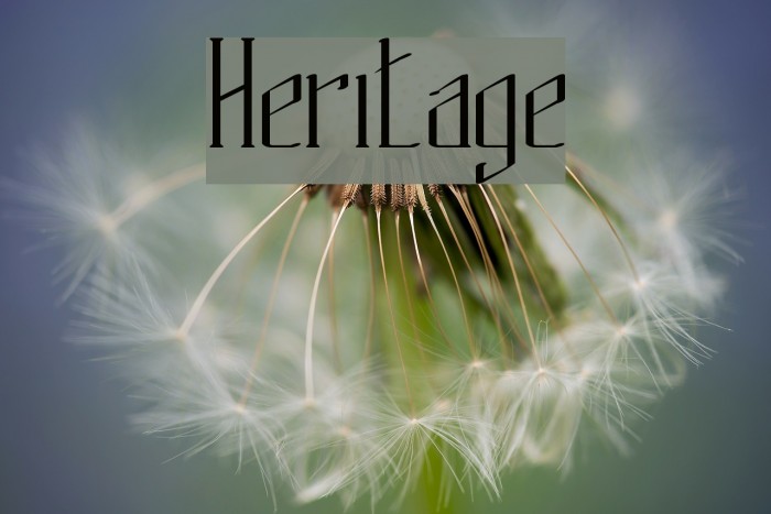 Heritage फ़ॉन्ट examples