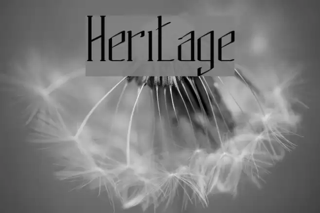 Heritage Font examples